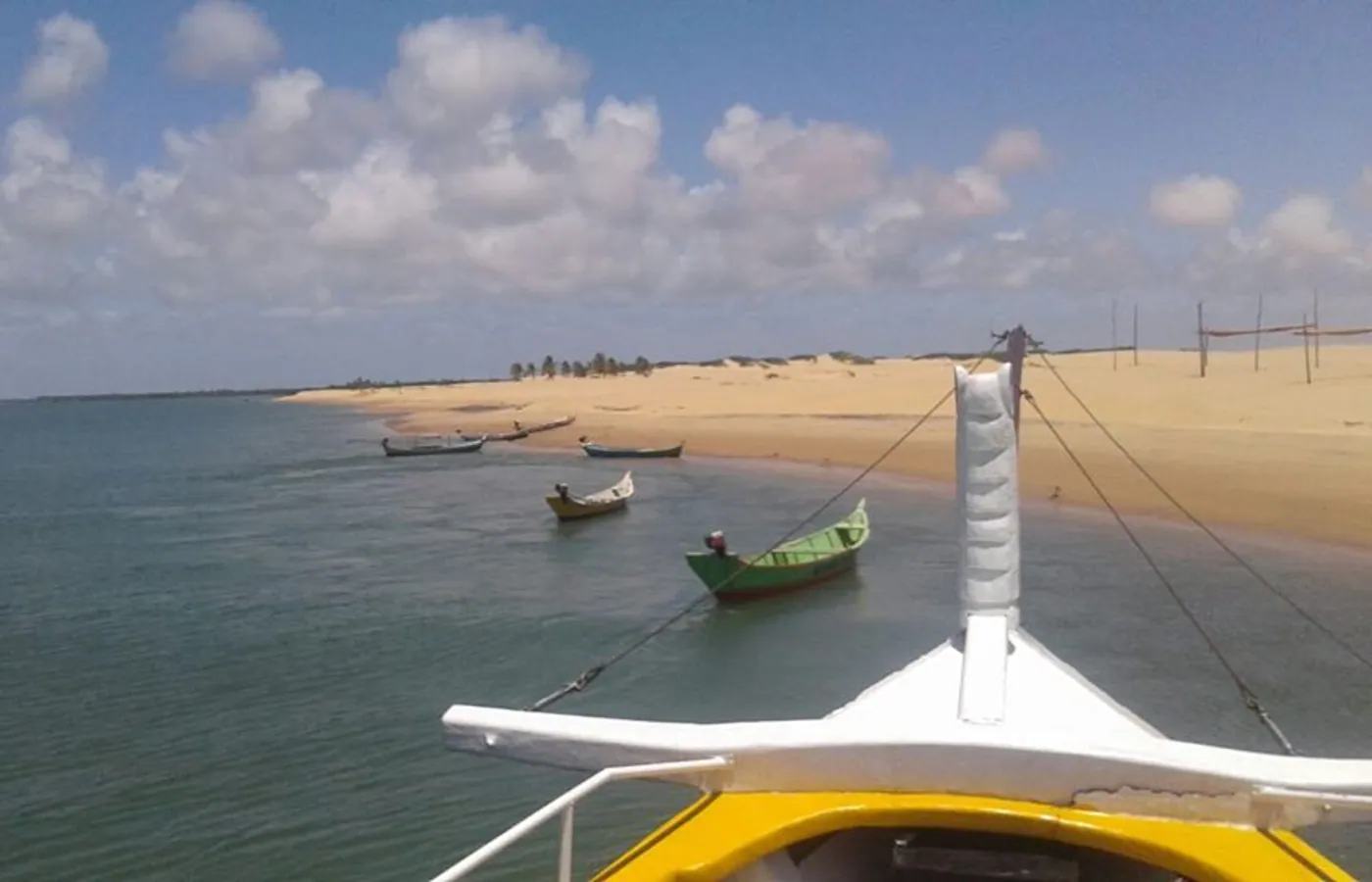 Dunas douradas na região da Foz do Rio São Francisco
